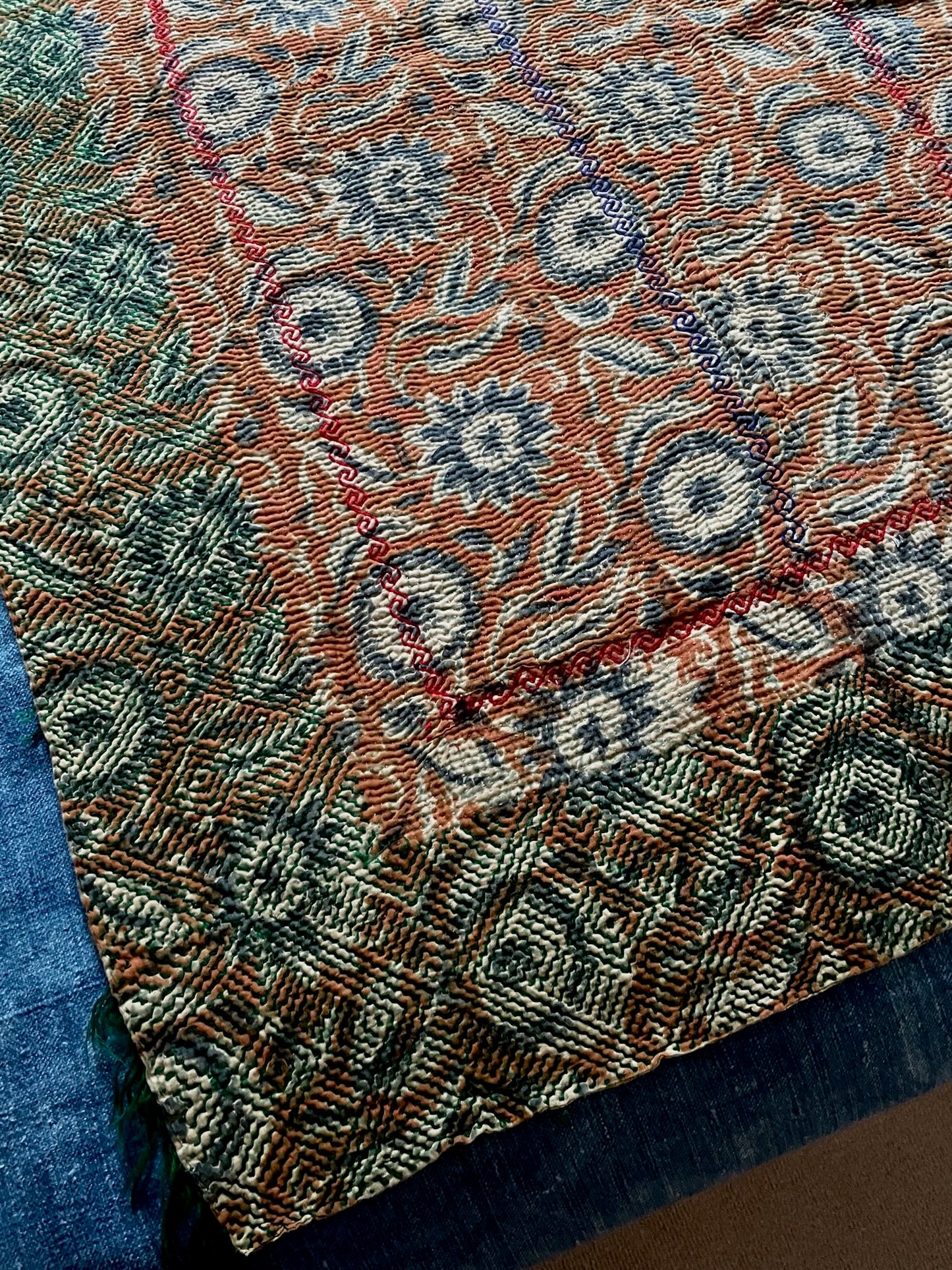 
                  
                    blue terracotta grey kantha bedspread quilt sofa throw cotton washable comforter bedding
                  
                