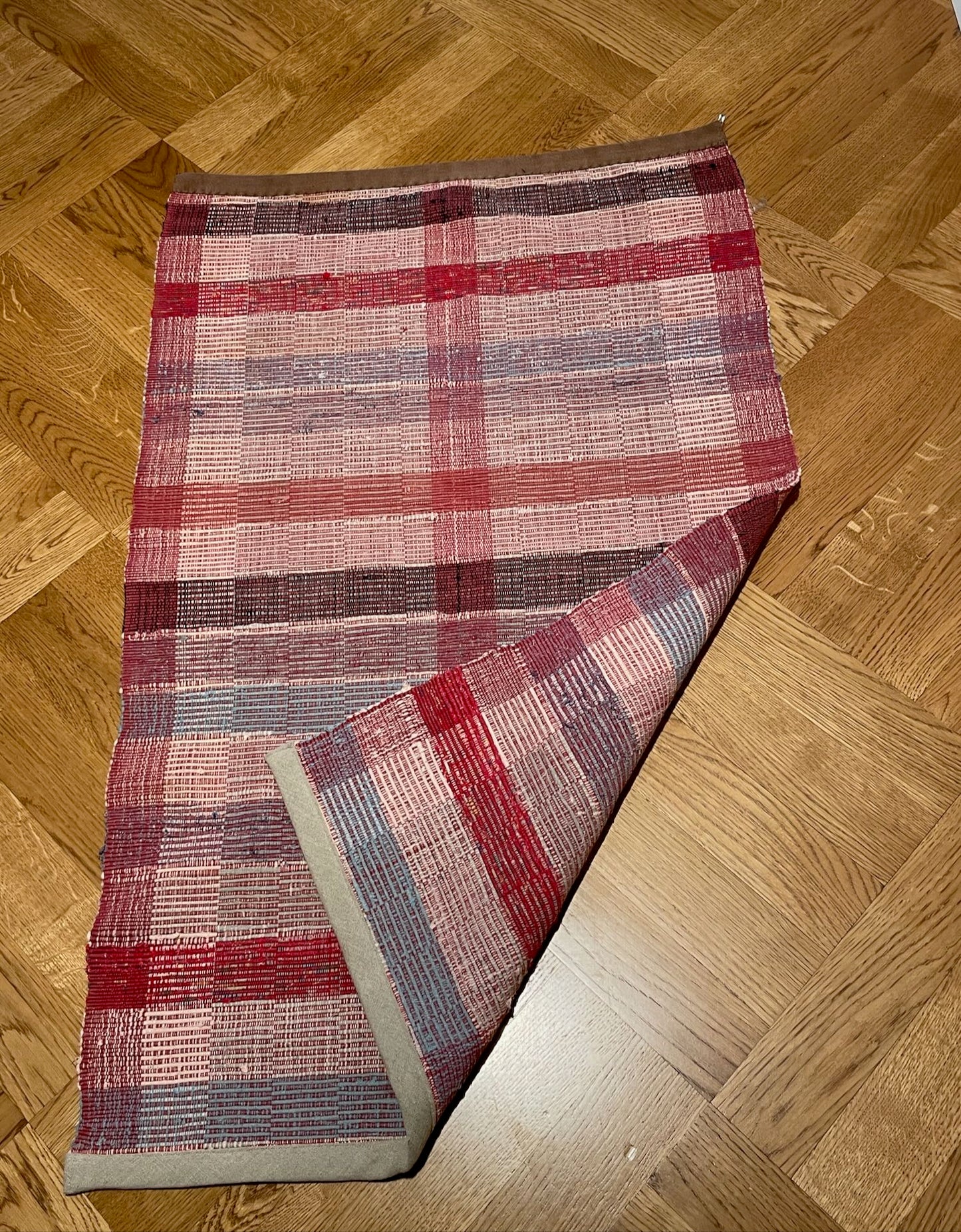
                  
                    red blue stripe rug check mat bath cotton washable floor runner rustic kitchen runner vintage 
                  
                
