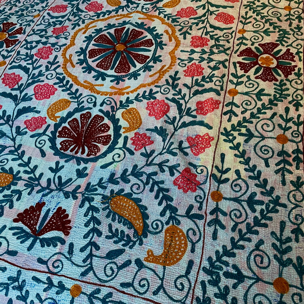 
                  
                    pink grey orange suzani kantha quilt throw bedspread comforter king sinlge washable embroidered
                  
                
