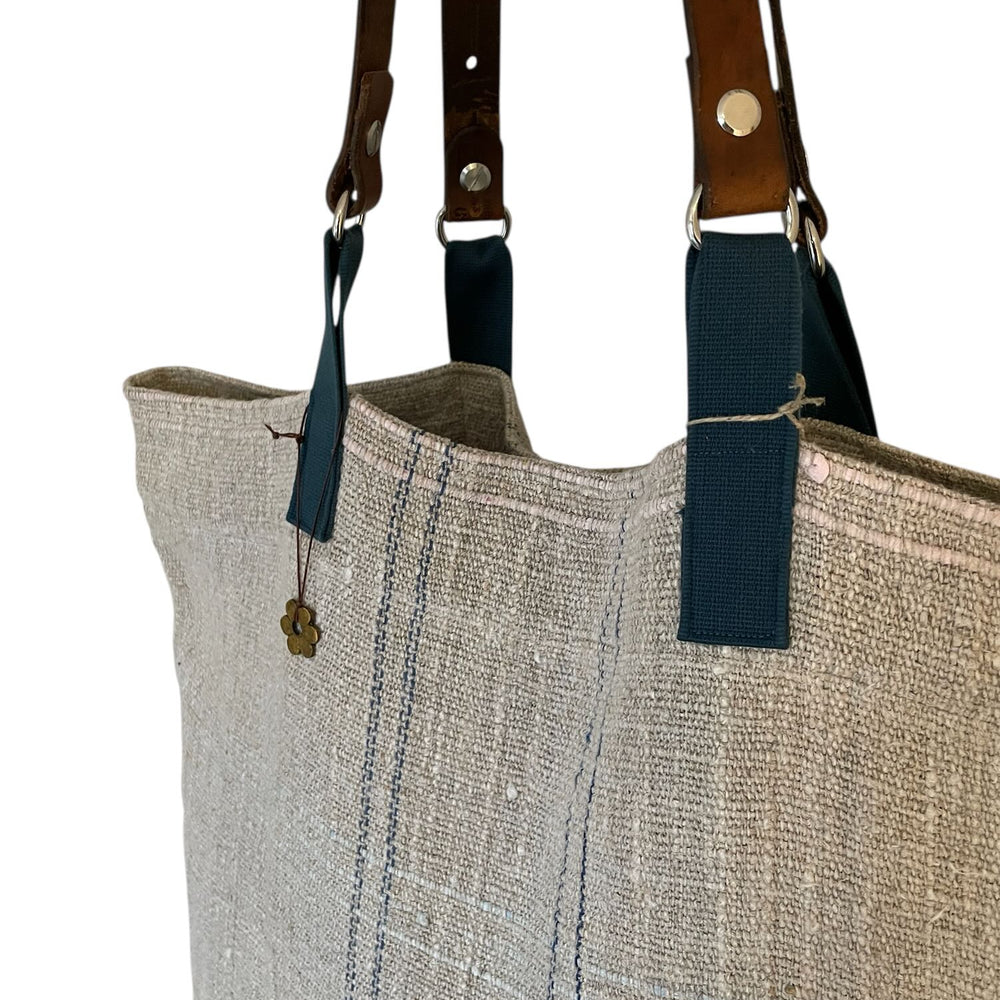 
                  
                    Weekend Bag Striped Grain Sack Tote
                  
                