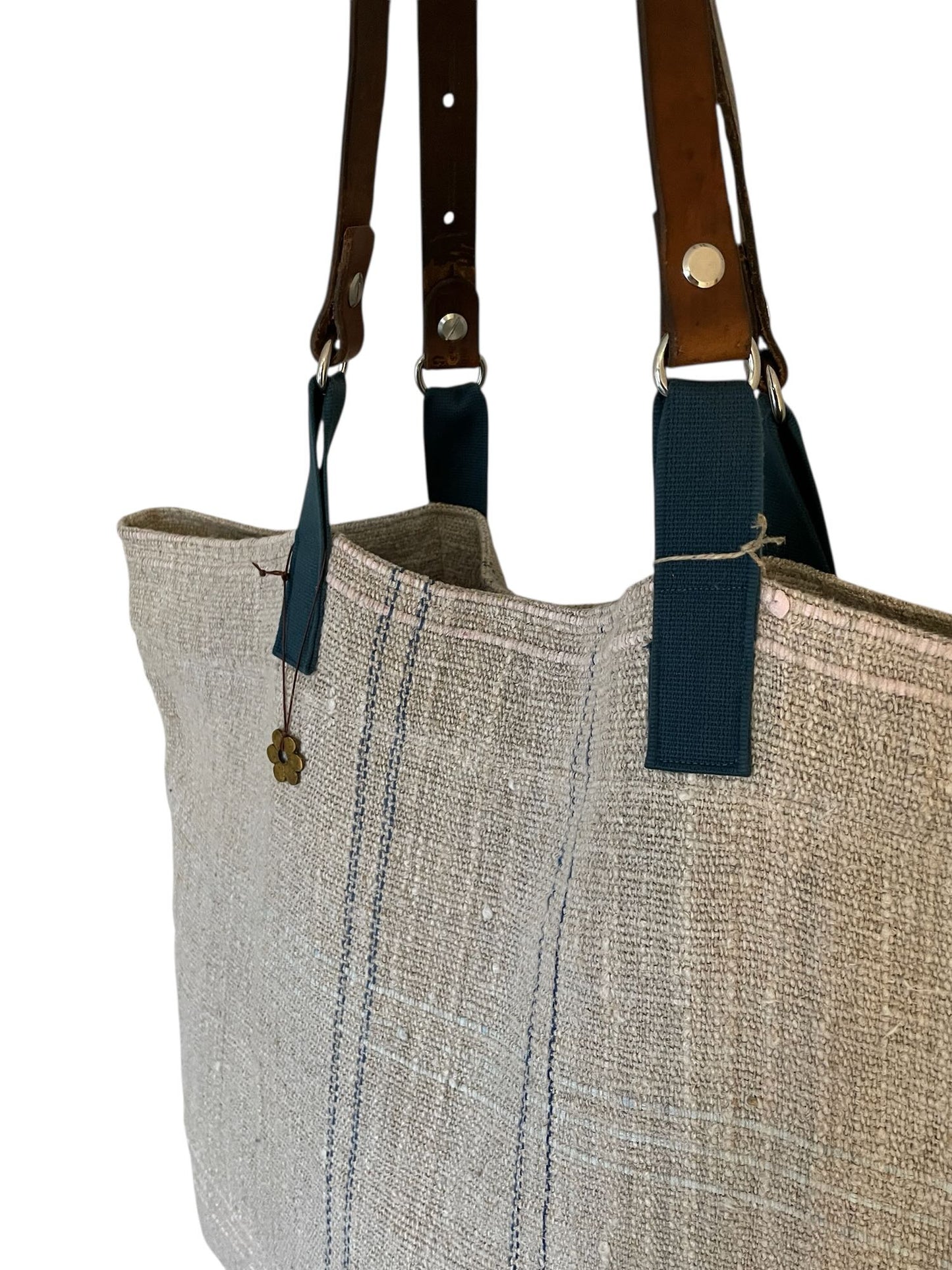 
                  
                    Weekend Bag Striped Grain Sack Tote
                  
                