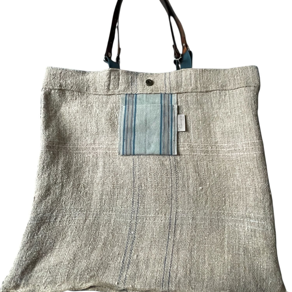 
                  
                    Weekend Bag Striped Grain Sack Tote
                  
                