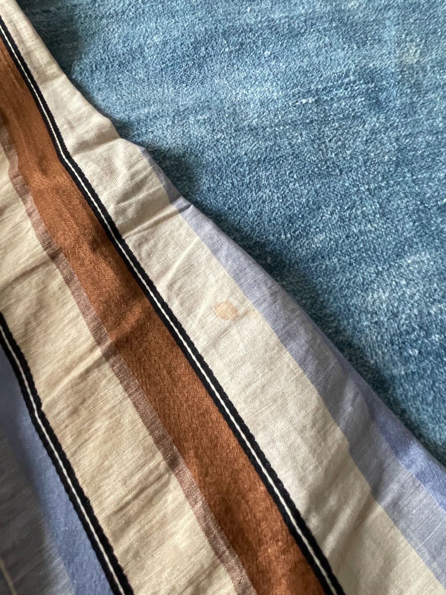 
                  
                    blue cream brown striped skirt extra small jupon french antique historical costume cosplay
                  
                