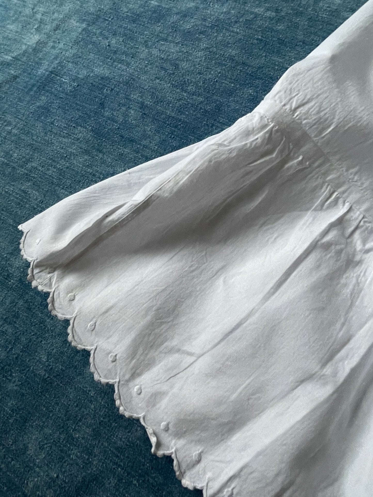 
                  
                    antique french jupon petticoat underskirt skirt cotton embroidered long victorian romantic 
                  
                