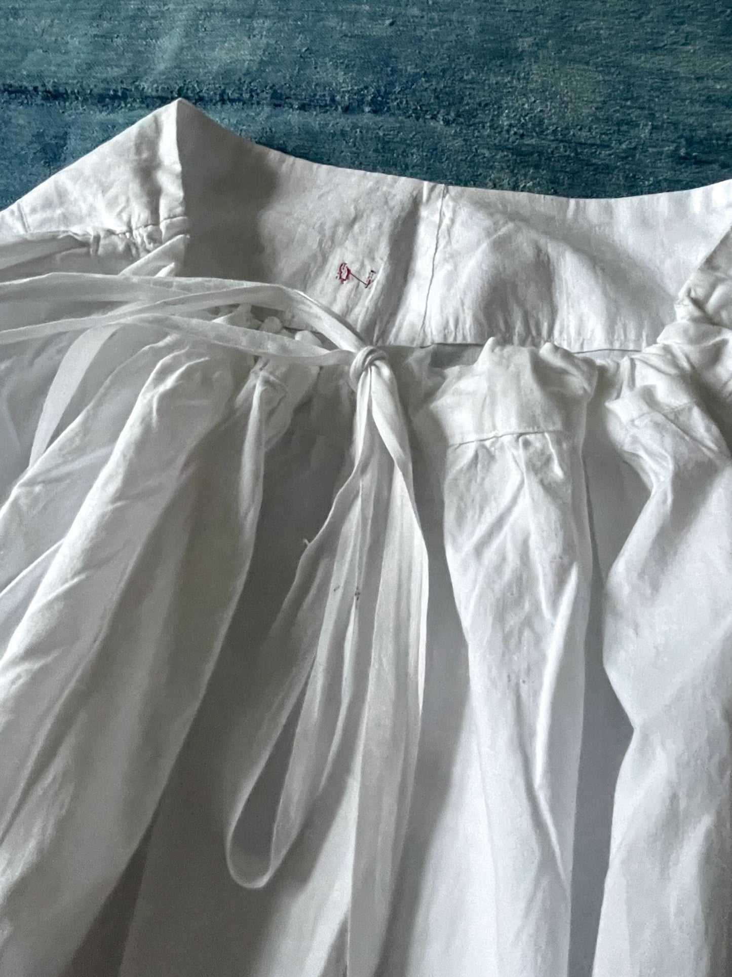 
                  
                    antique french jupon petticoat underskirt skirt cotton embroidered long victorian romantic 
                  
                