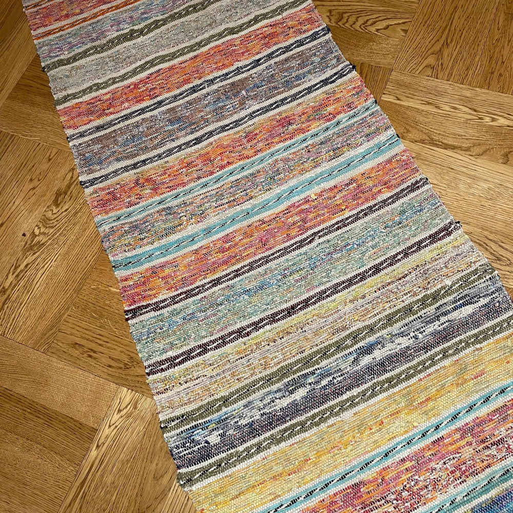 
                  
                    vintage floor runner hall carpet striped stair runner cotton 6 metres long blue orange trasmatta
                  
                