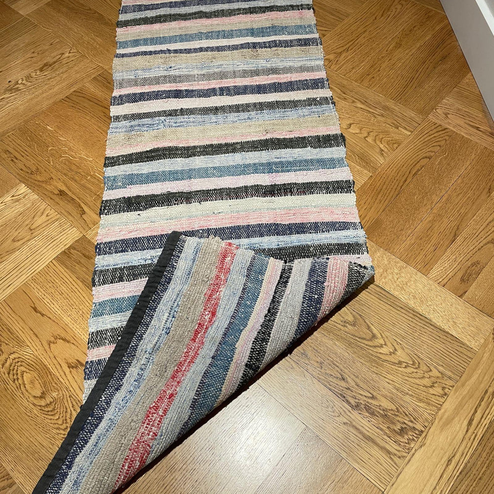 
                  
                    vintage long striped floor runner hall carpet corridor mat kitchen rug red blue grey trasmatta 
                  
                