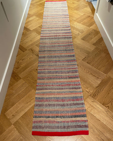 vintage striped narrow floor runner striped blue red pink cotton rag rug kitchen mat hall carpet 