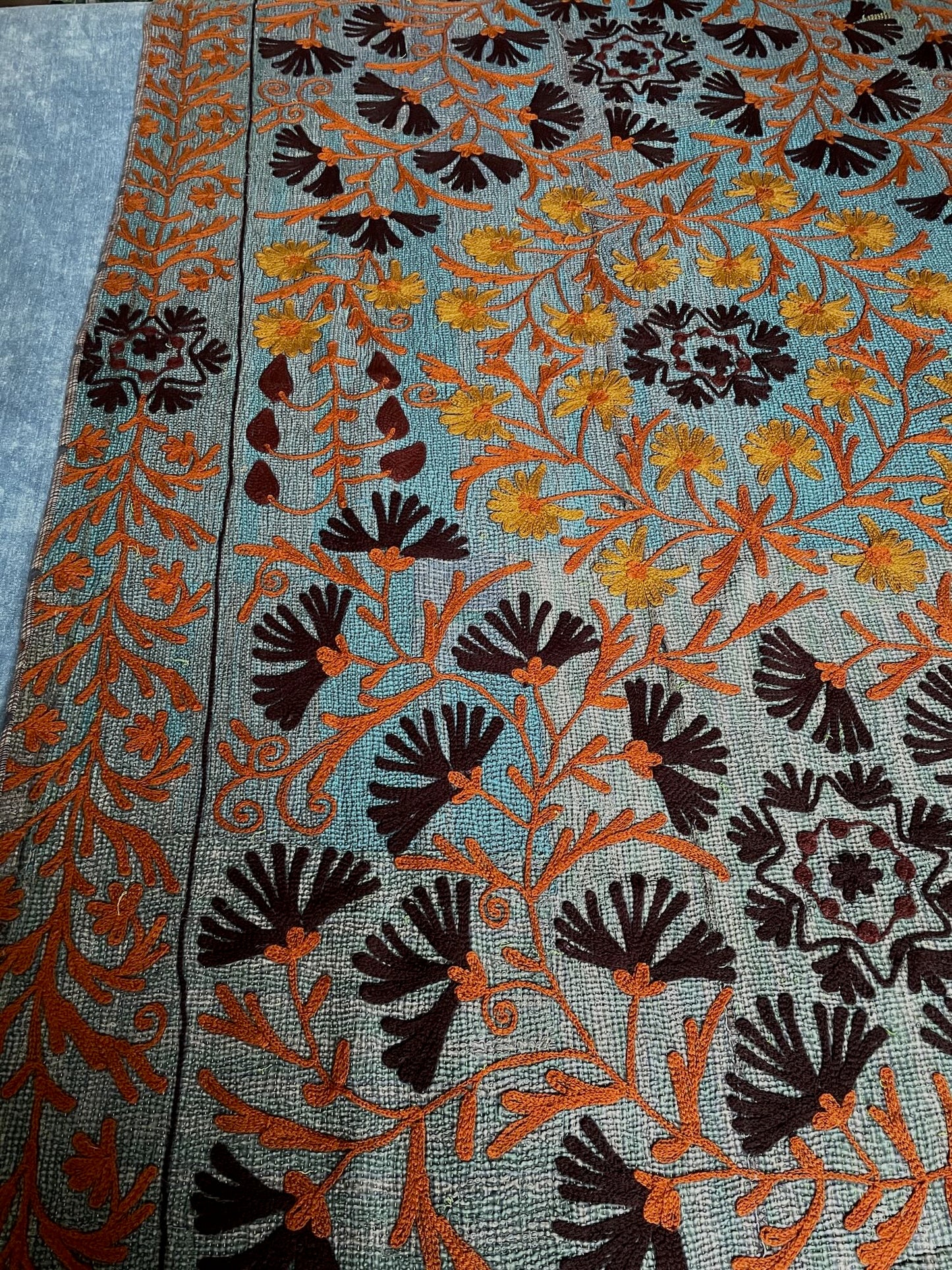 
                  
                    blue rust indigo sofa throw embroidered suzani quilt cotton comforter blanket washable single
                  
                