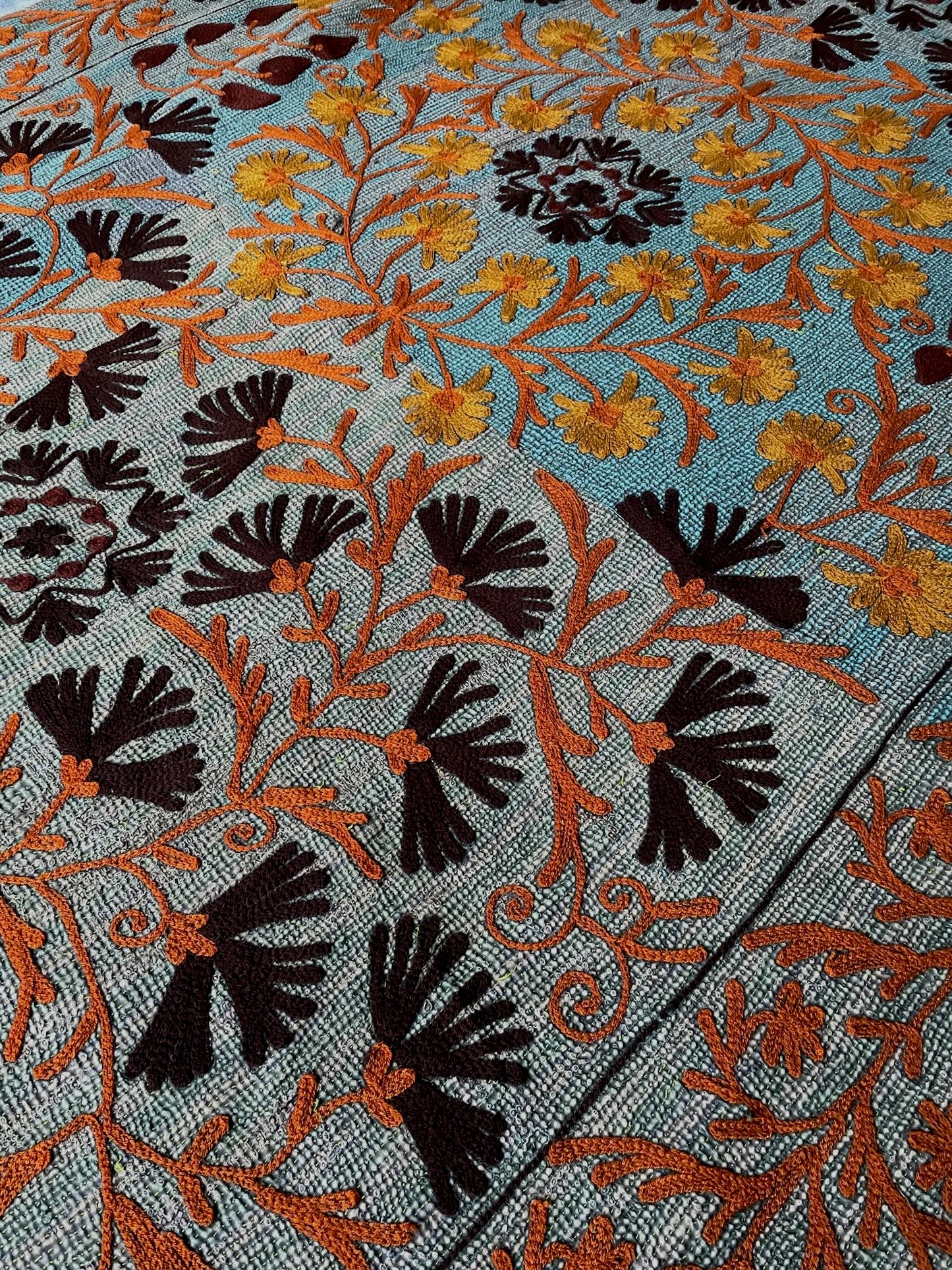 
                  
                    blue rust indigo sofa throw embroidered suzani quilt cotton comforter blanket washable single
                  
                