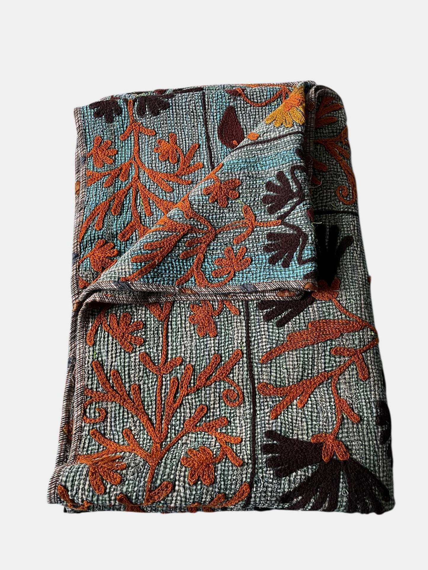 
                  
                    blue rust indigo sofa throw embroidered suzani quilt cotton comforter blanket washable single
                  
                