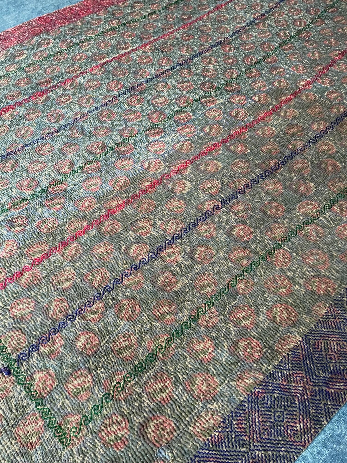 
                  
                    blue red green brown sofa throw cotton blanket quilt bedspread washable comforter handmade
                  
                