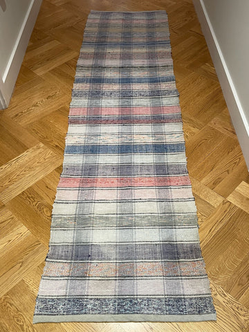 striped long floor runner vintage hungarian entry way mat kitchen rug washable cotton carpet