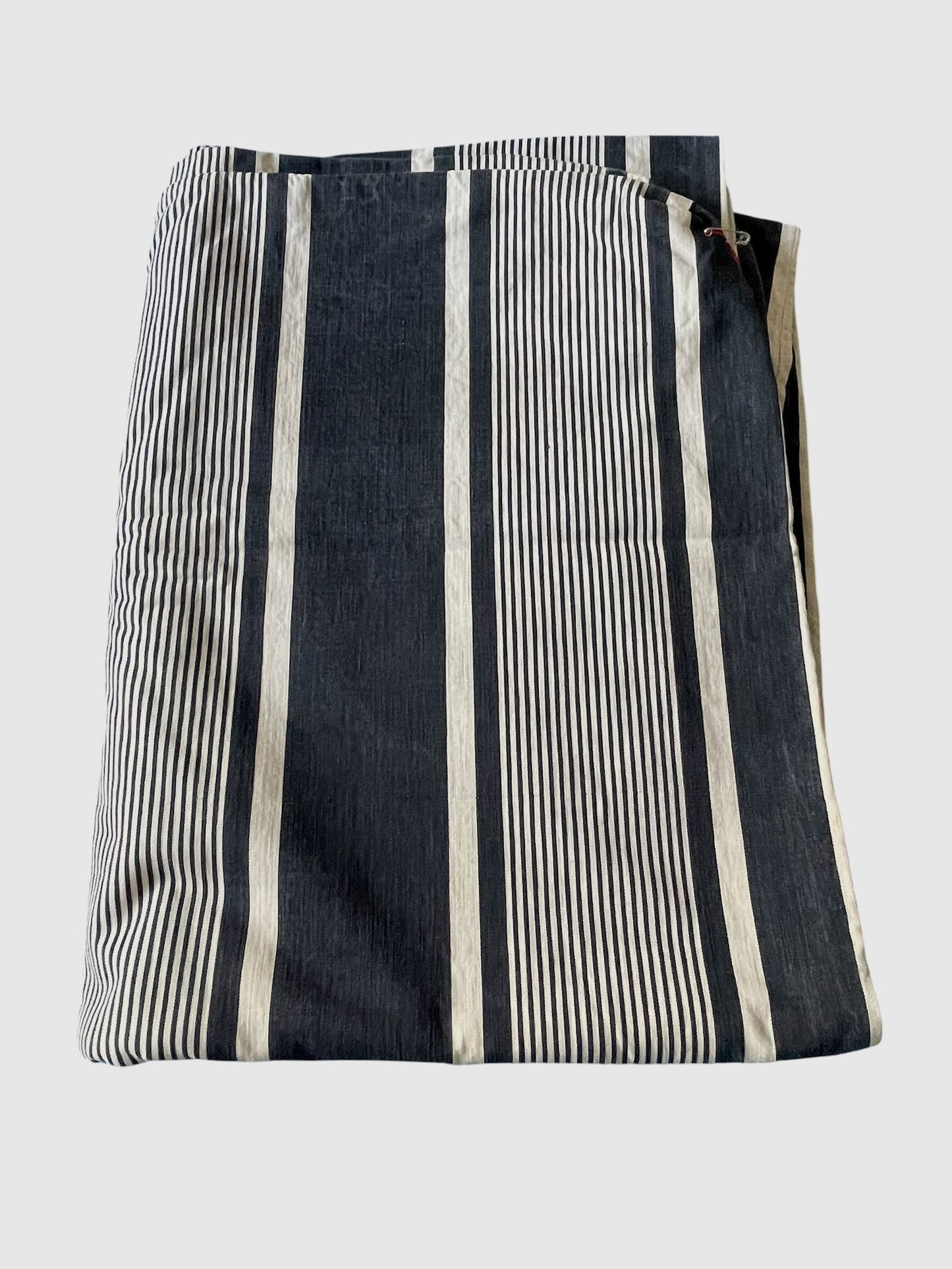 
                  
                    antique french mattress ticking cover navy blue and white stripe cotton hard wearing upholstery
                  
                