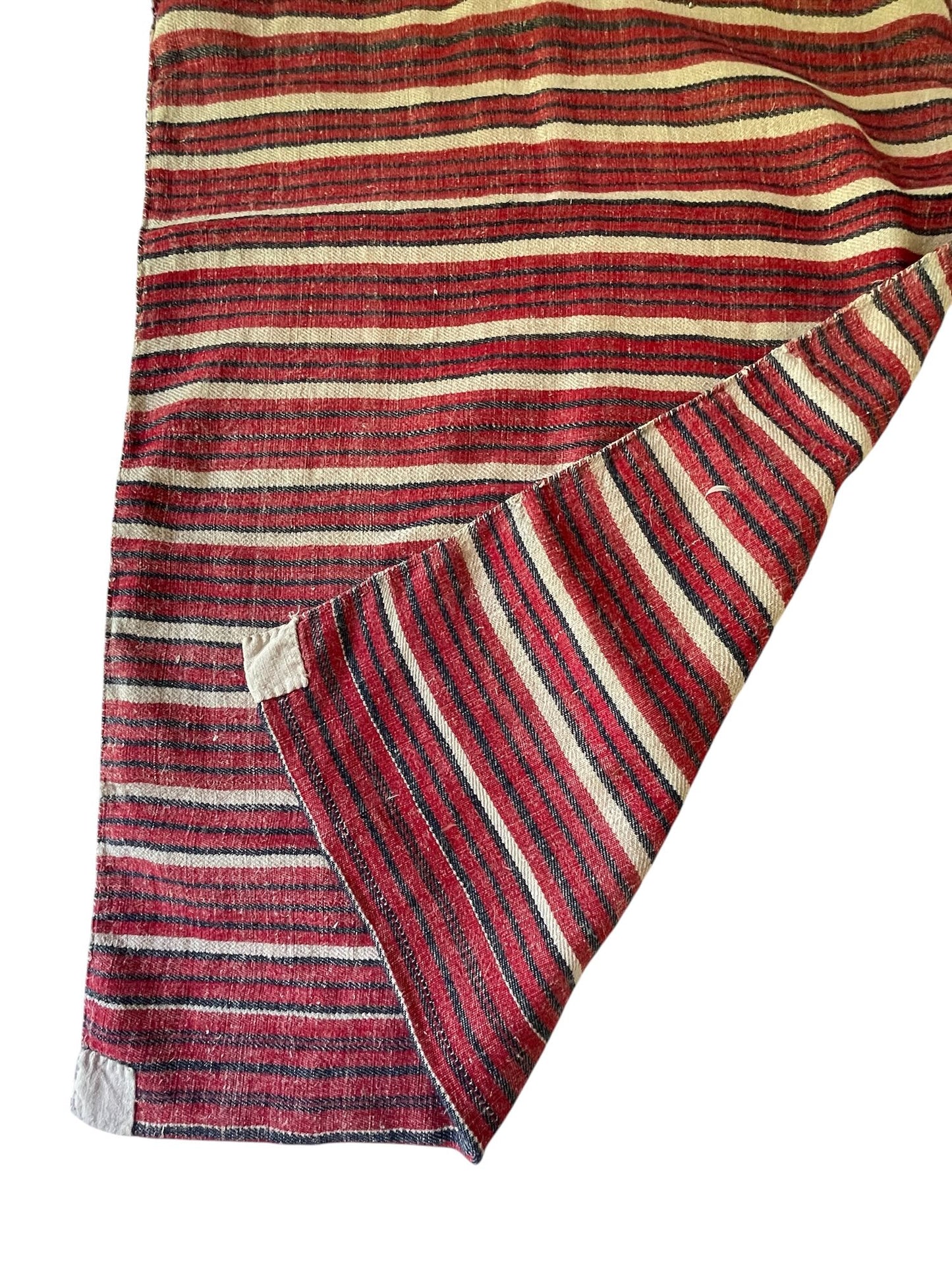 
                  
                    red white blue striped cotton pillow cover east europe textile upholstery fabric vintage hardwearing
                  
                