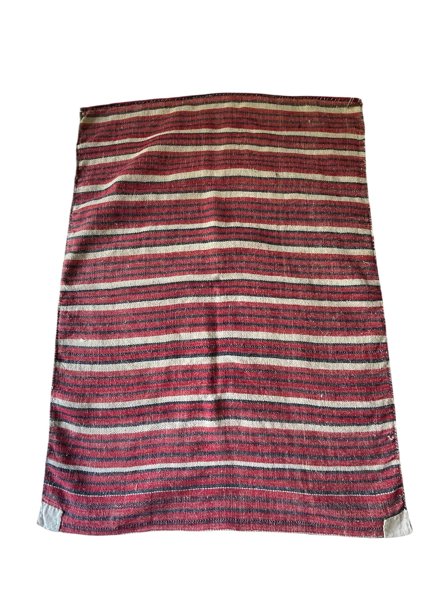 
                  
                    red white blue striped cotton pillow cover east europe textile upholstery fabric vintage hardwearing
                  
                