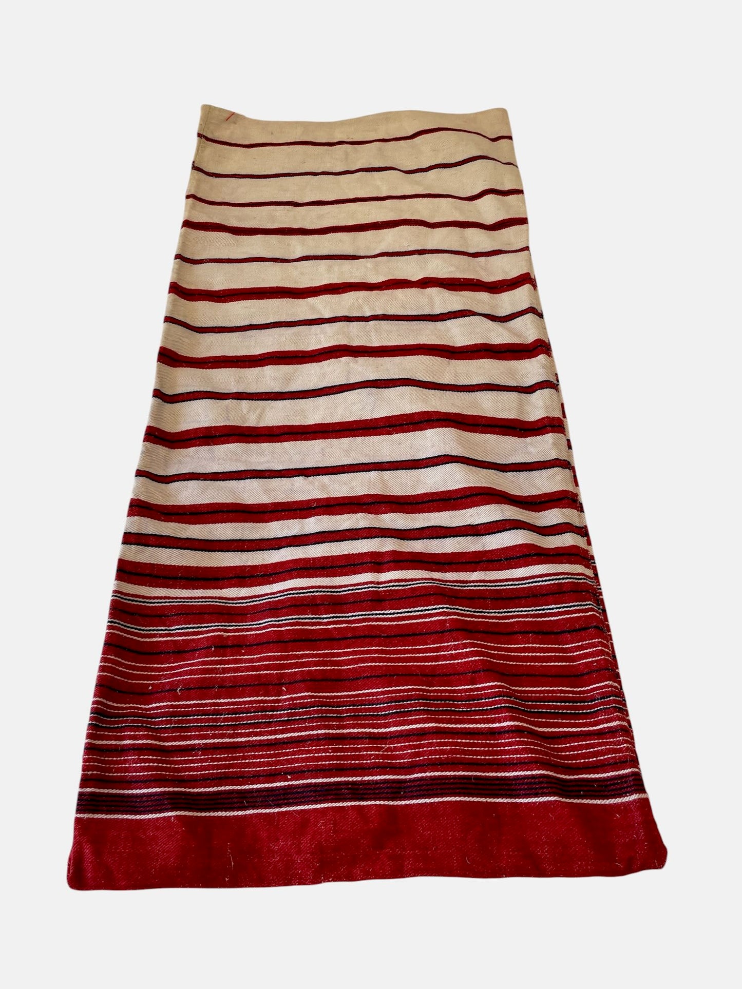 
                  
                    red white blue stripe pillow cover for upholstery cushions sewing material rustic folk textile
                  
                