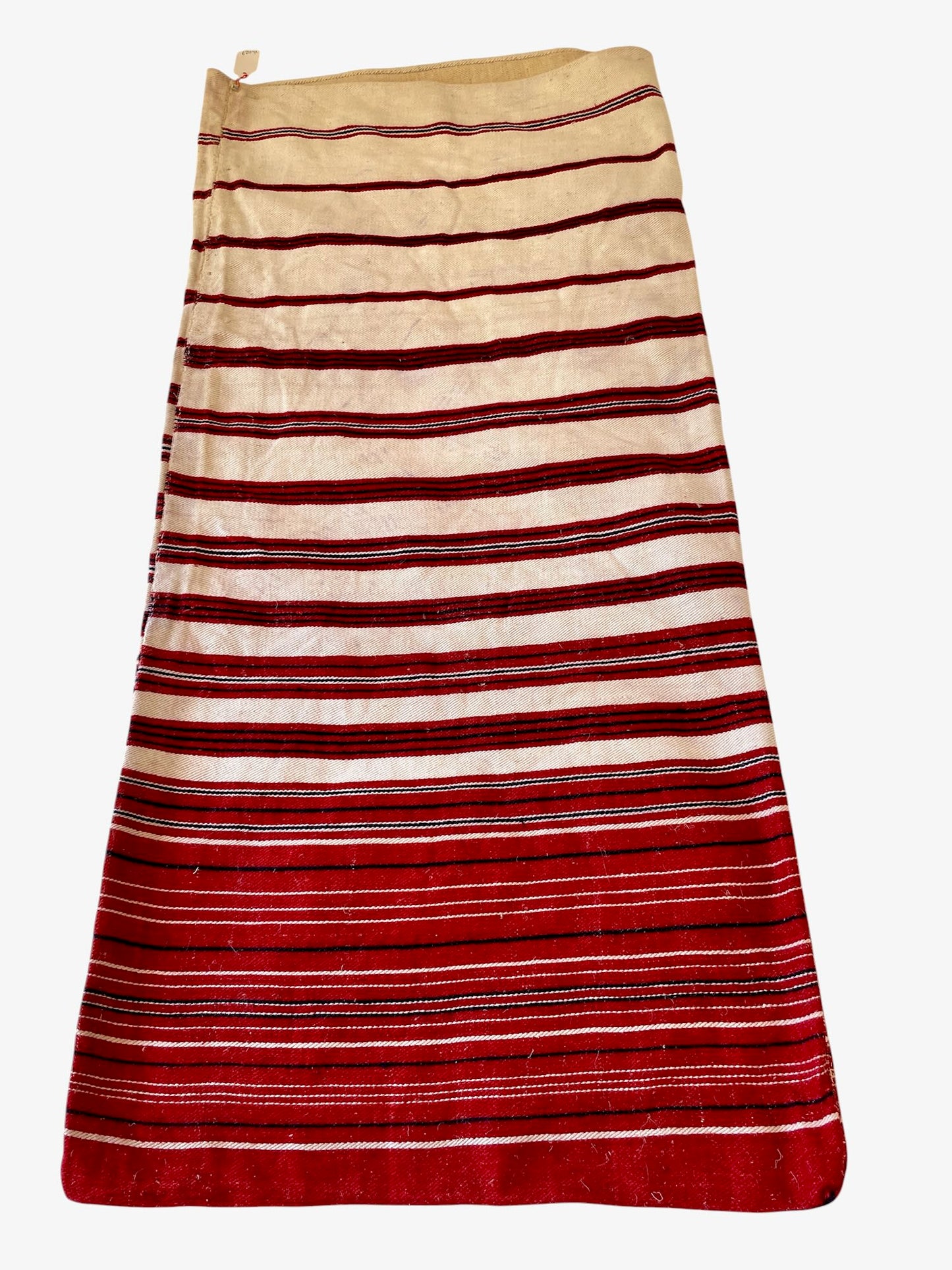 red white blue stripe pillow cover upholstery fabric rustic east europe folk textile for home decor