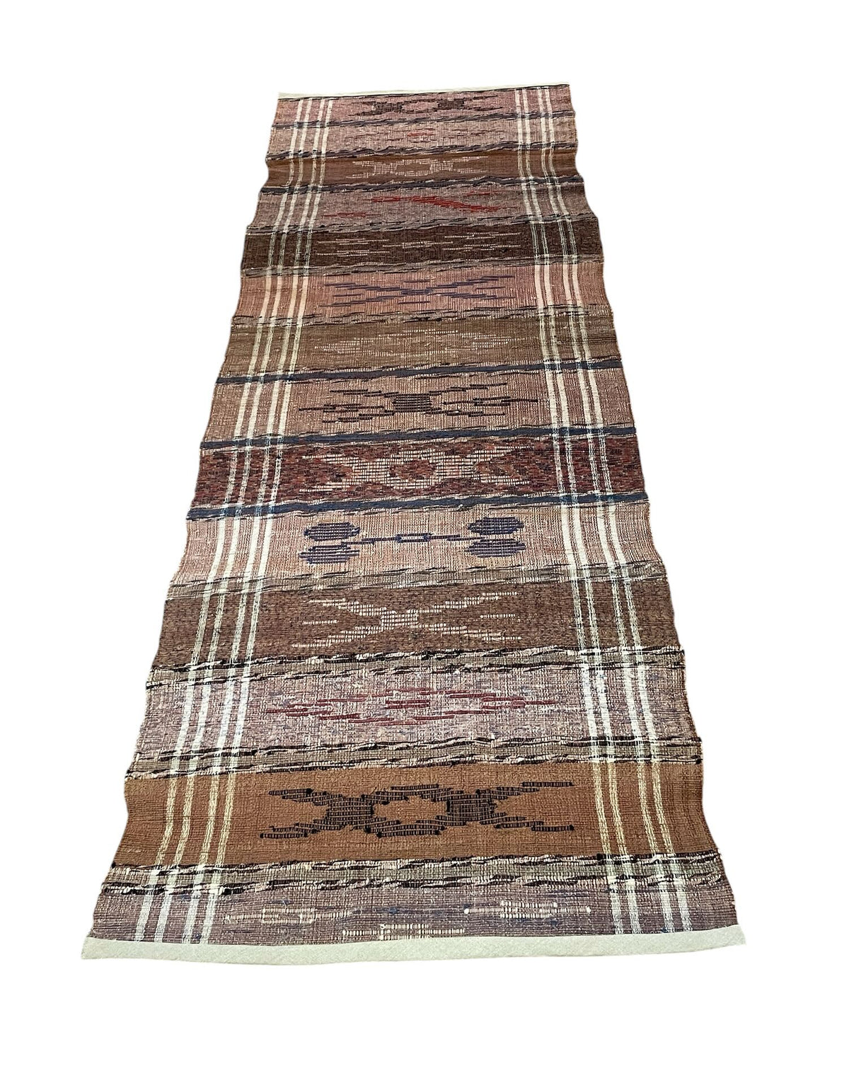 
                  
                    dusky taupe, faded rose, floor runner long vintage hungarian rag rug cotton washable hall carpet
                  
                