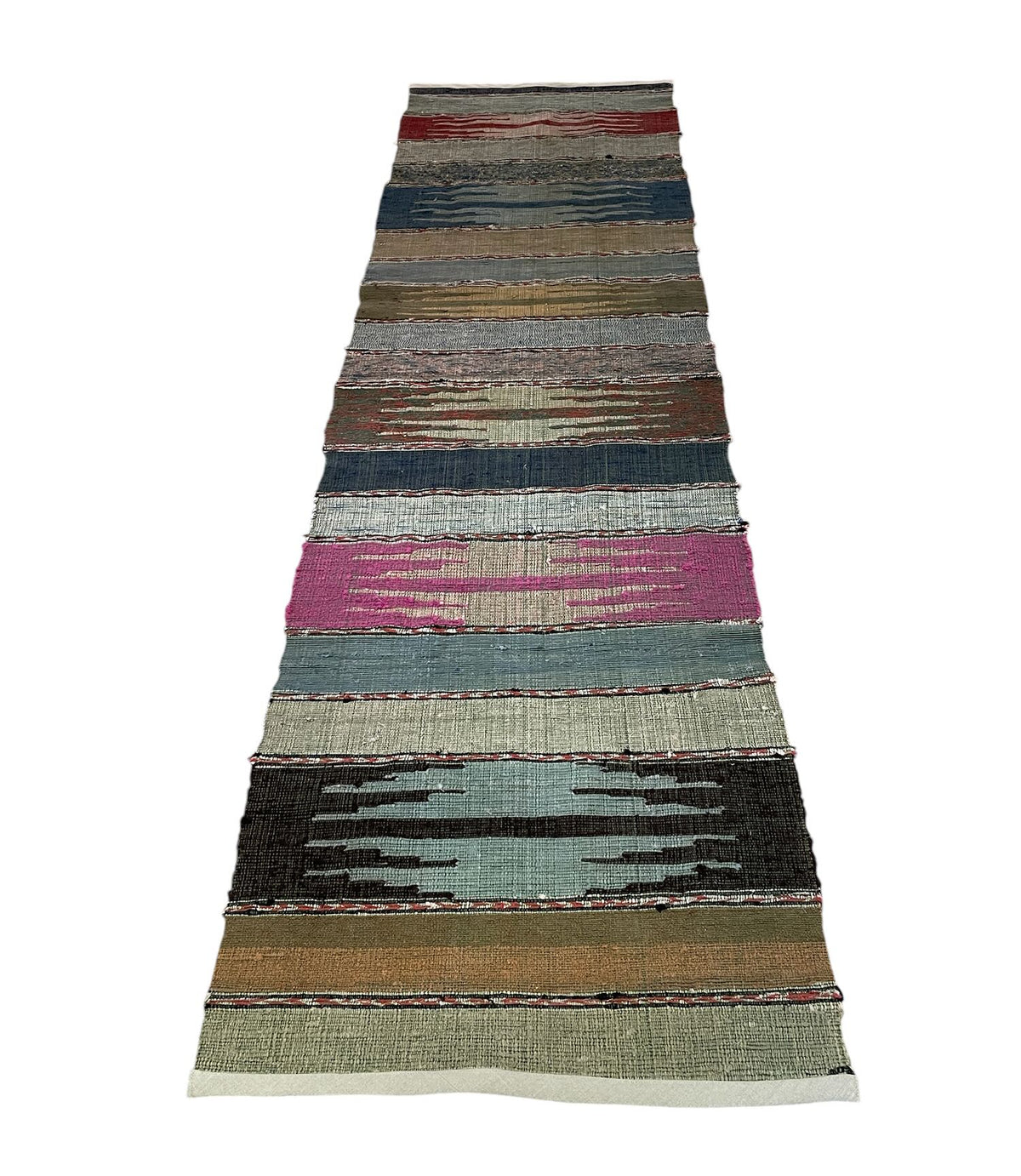
                  
                    blue grey red striped floor runner washable cotton entry wall rug corridor mat vintage scandi style
                  
                