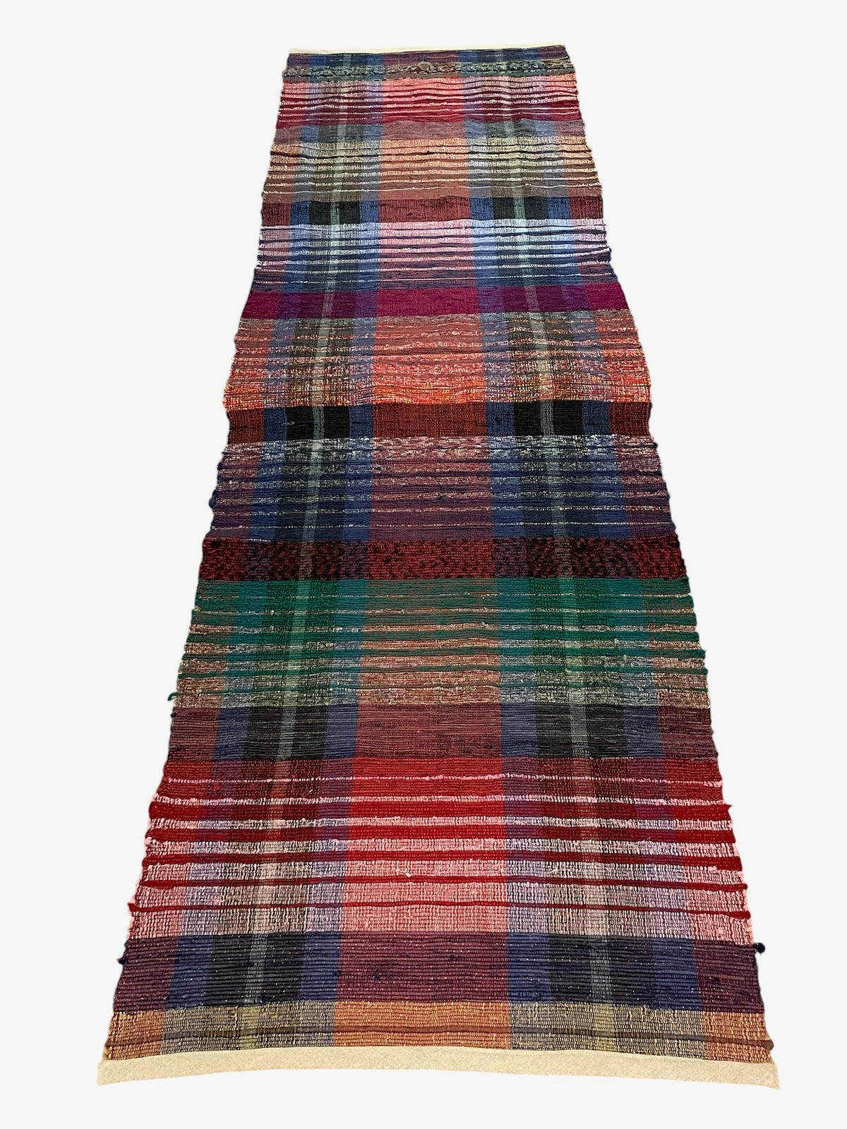 
                  
                    red blue green checked tartan rag rug plaid floor runner cotton washable vintage rustic mat
                  
                