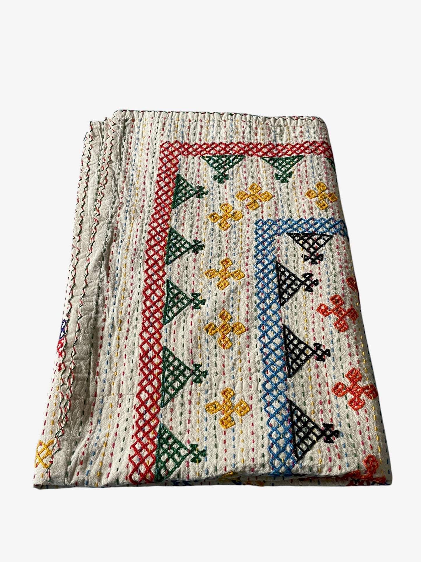 
                  
                    red blue yellow ralli quilt single kids or dorm room bedspread cotton washable comforter boho
                  
                