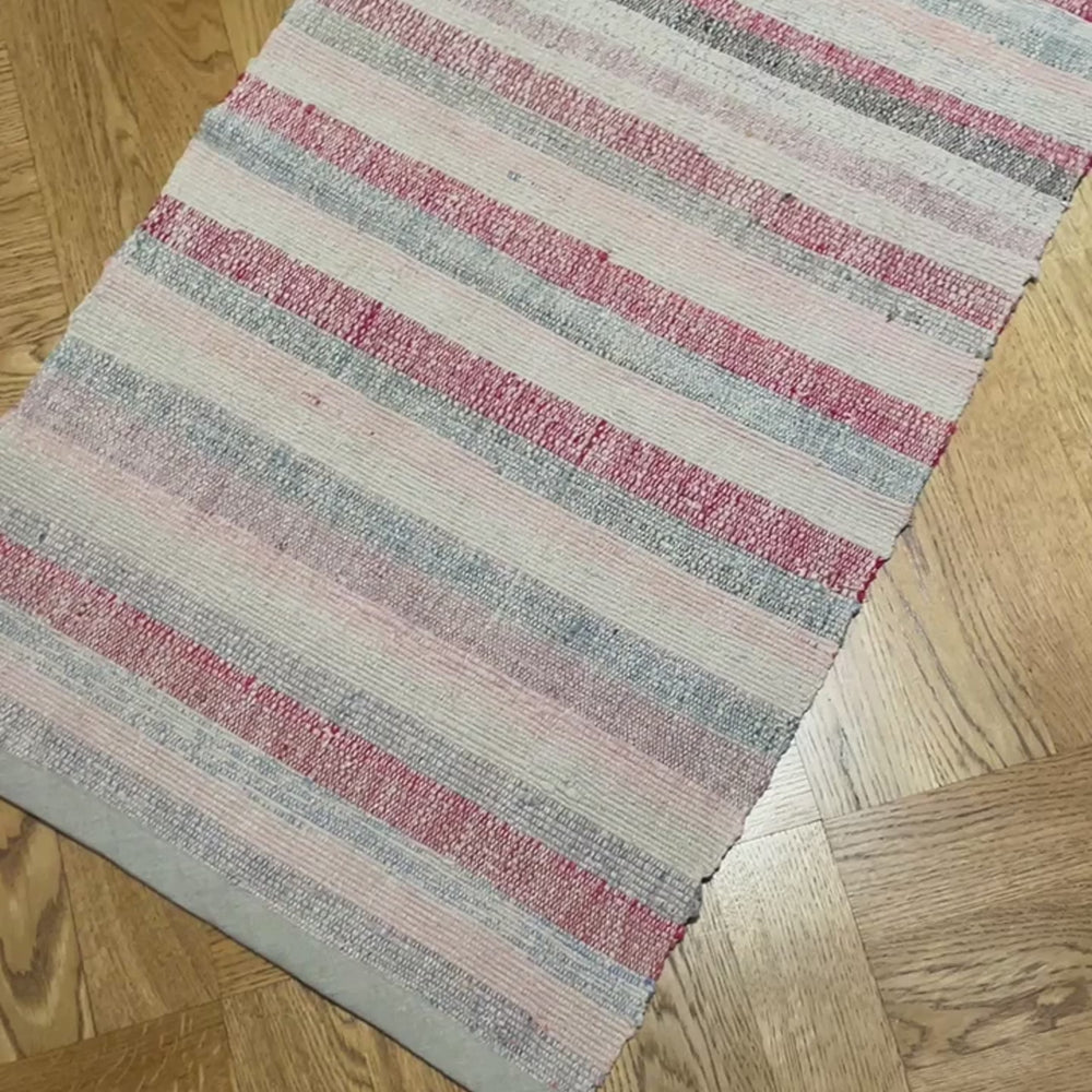 
                  
                    Load and play video in Gallery viewer, Vintage Hungarian Stripe Floor Runner A. 2M Long
                  
                