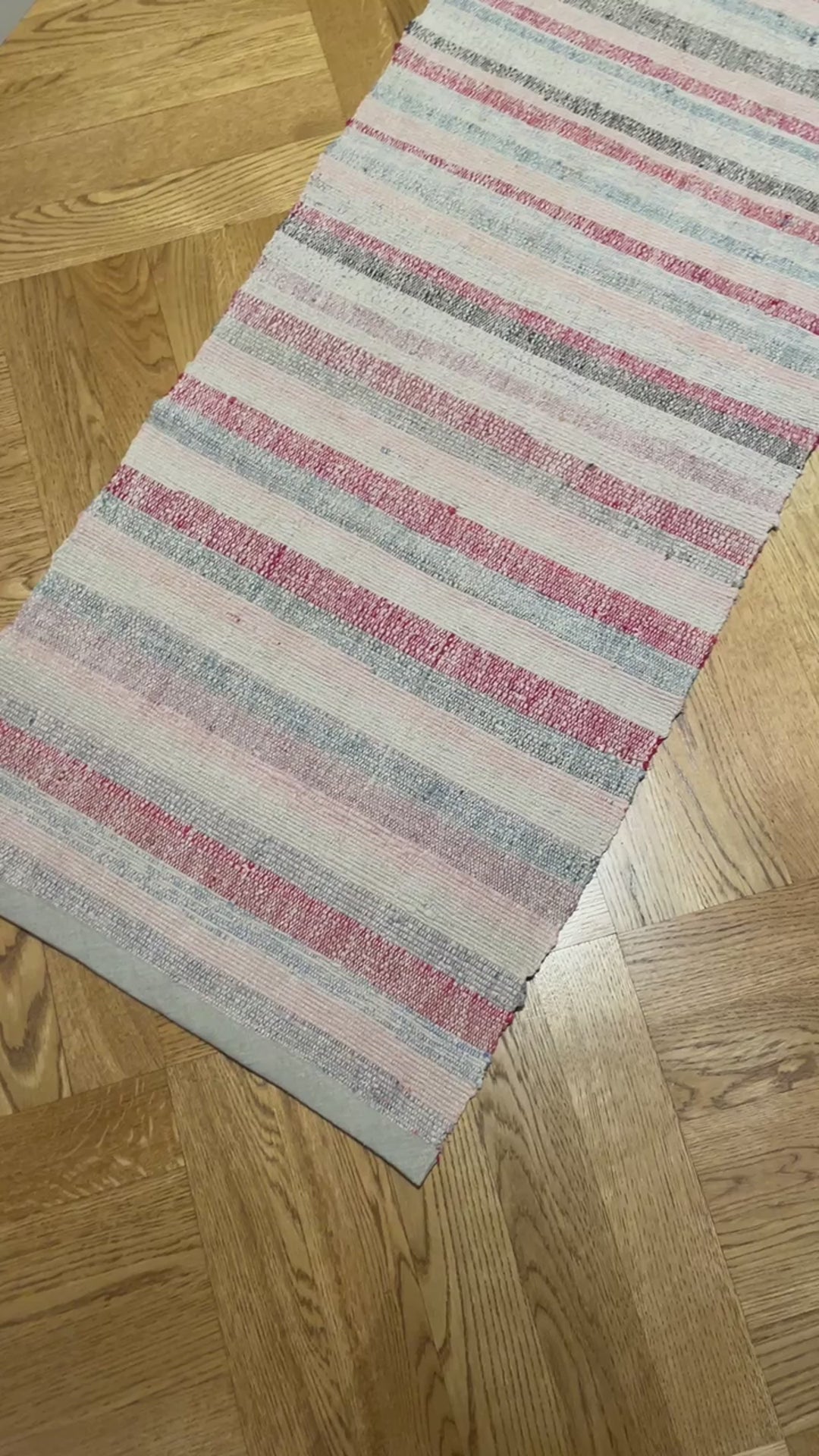 
                  
                    Load and play video in Gallery viewer, Vintage Hungarian Stripe Floor Runner A. 2M Long
                  
                