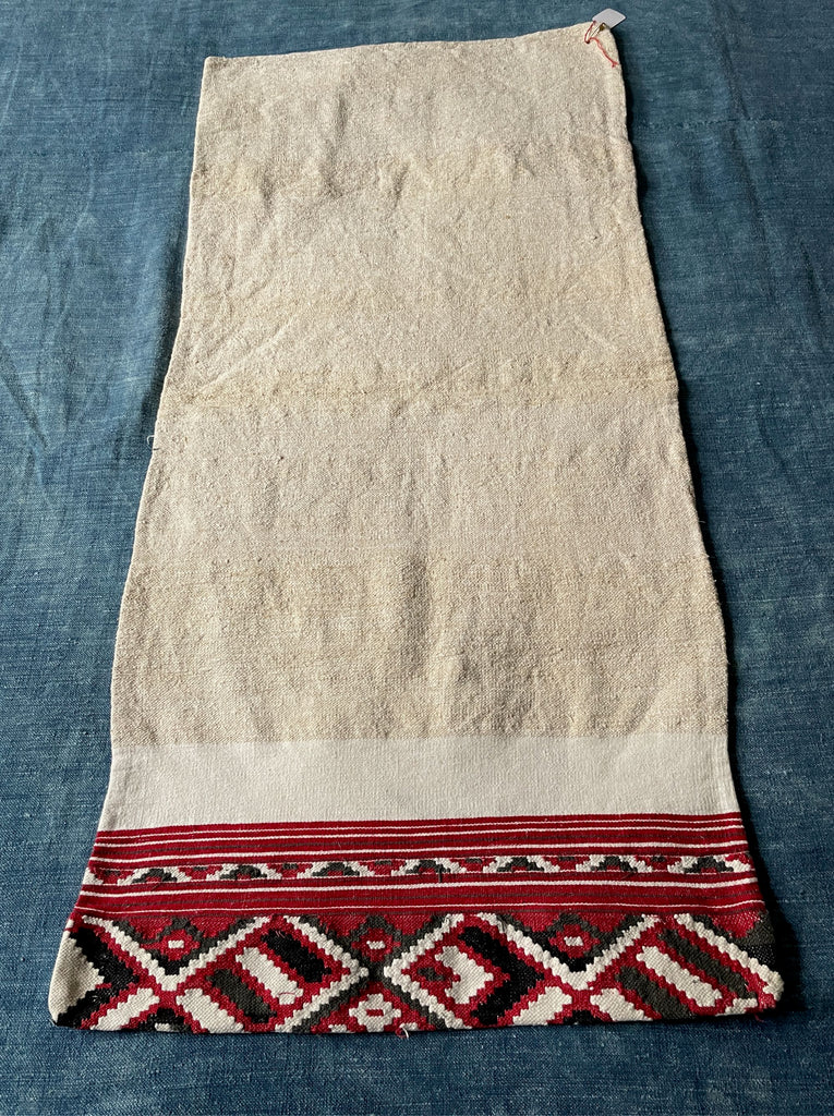 ikat design rustic hemp pillow cushion cover beige red black pattern bath mat rug folk textile